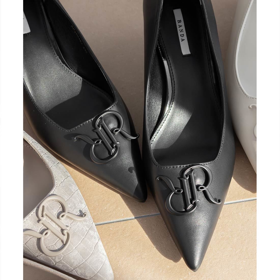 ランダ（RANDA）/＜25秋冬新作＞【22−25．5】モノグラムパーツベーシックパンプス 25秋冬新作＞【22-25.5】モノグラムパーツベーシックパンプス | ランダ
