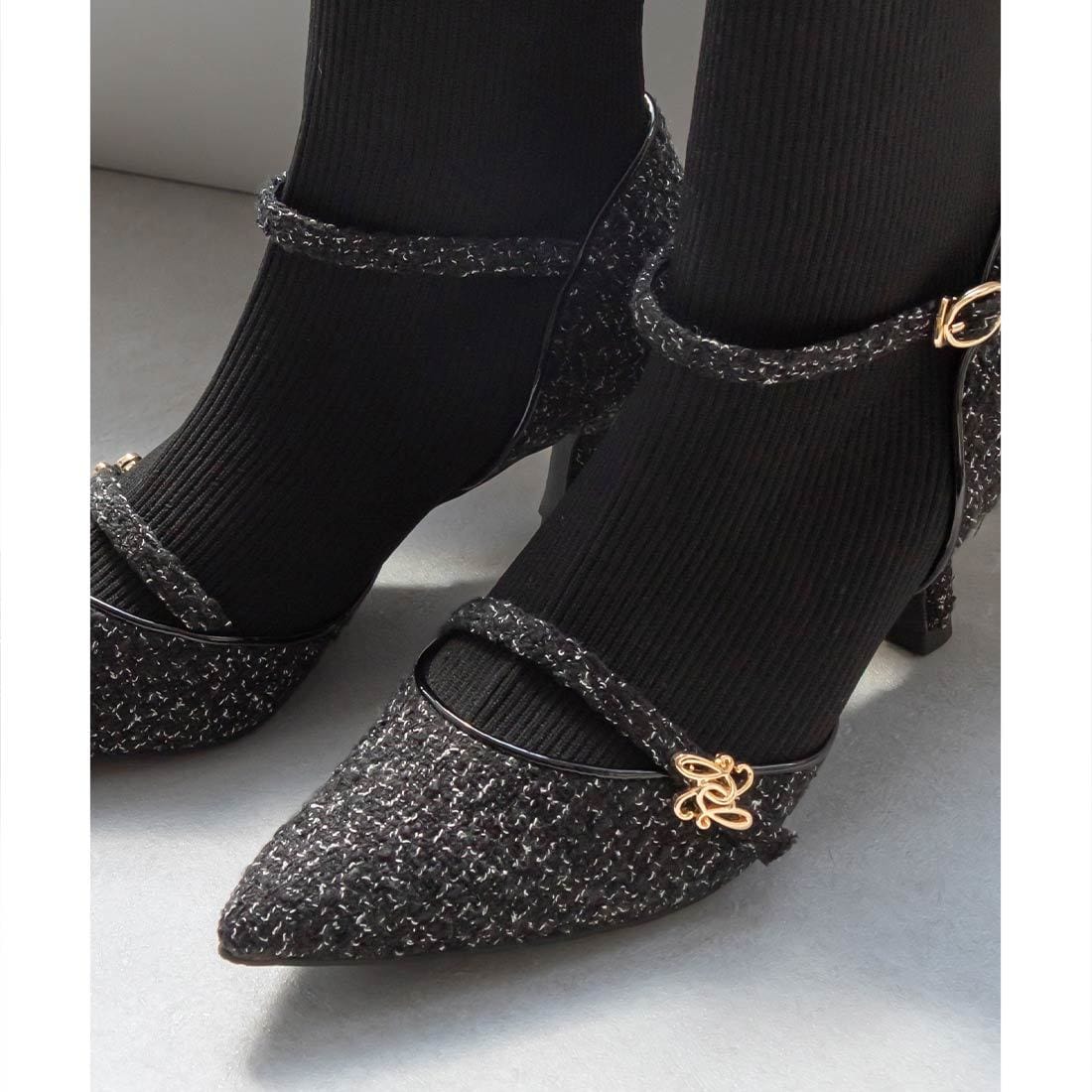 ランダ（RANDA）/＜25秋冬新作＞【22．5−25．5】パンプスライクニットドッキングブーツ 25秋冬新作＞【22.5-25.5】パンプスライクニットドッキングブーツ