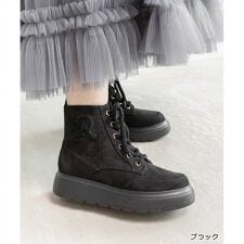 ＜25秋冬新作＞【22.5-25.5】キルティングデザインハイカットスニーカー