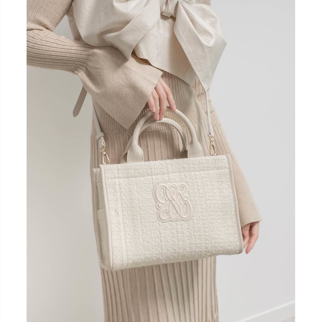 24秋冬新作＞【A4対応】チェーンショルダーキルティングトート