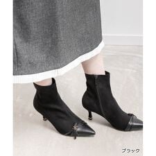 【22.5-25.5】モノグラムナローベルトショートブーツ