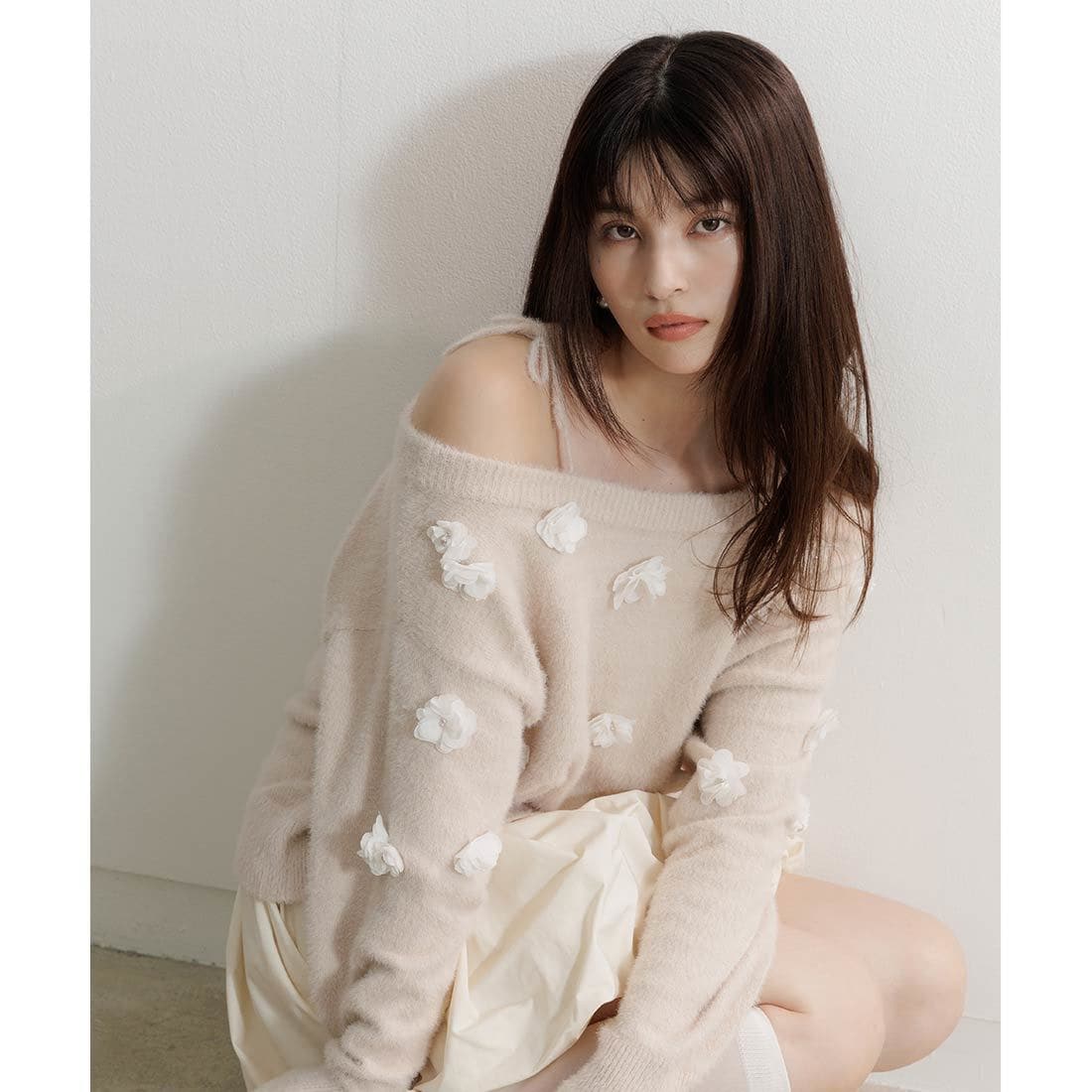 25秋冬新作＞ランダムペプラムスポンディッシュニット | ランダ(RANDA