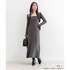 ＜25秋冬新作＞ボレロセットリブニットワンピース