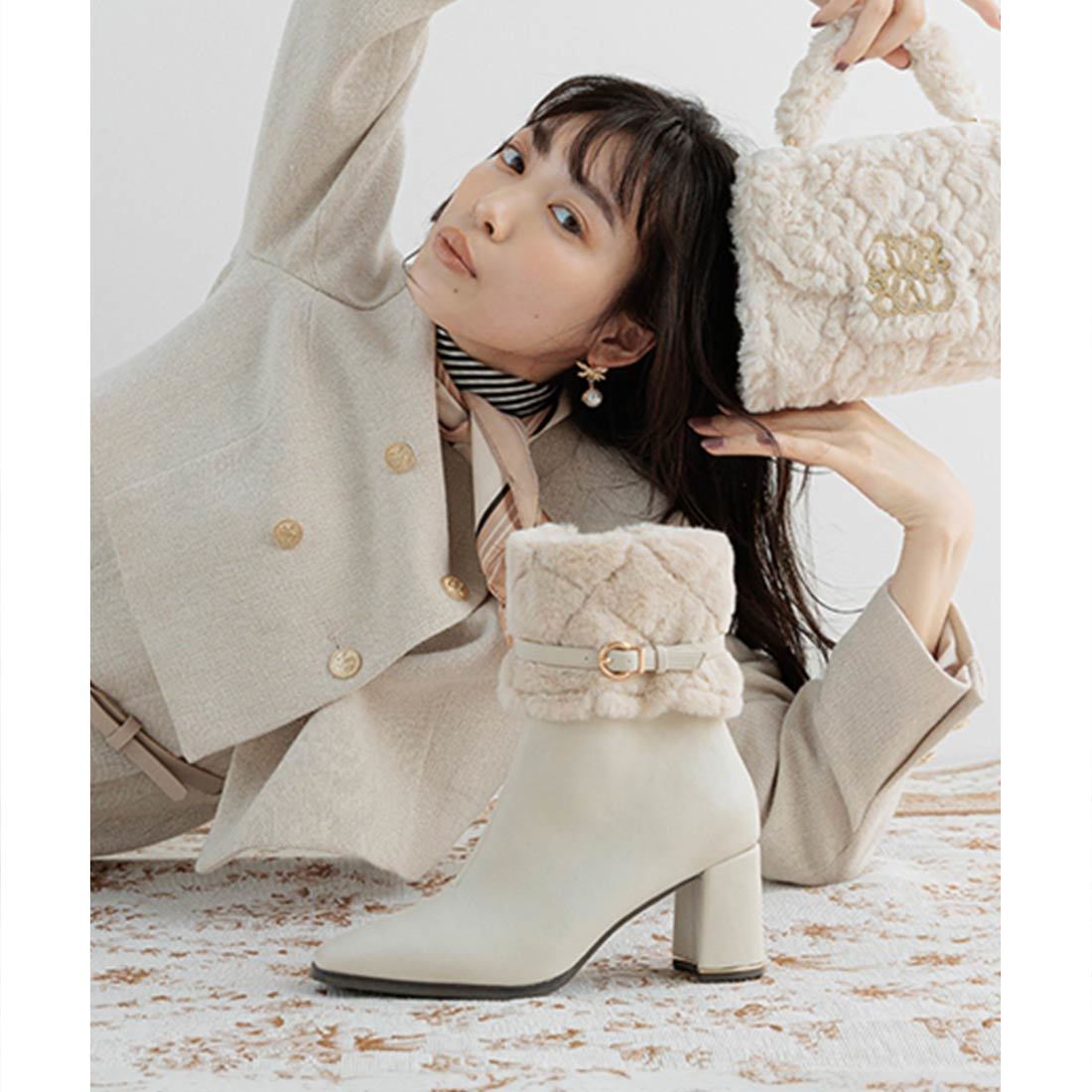 ランダ（RANDA）/＜25秋冬新作＞【22．5−25．5】4WAYキルティングファーブーツ 25秋冬新作＞【22.5-25.5】4WAYキルティングファーブーツ | ランダ