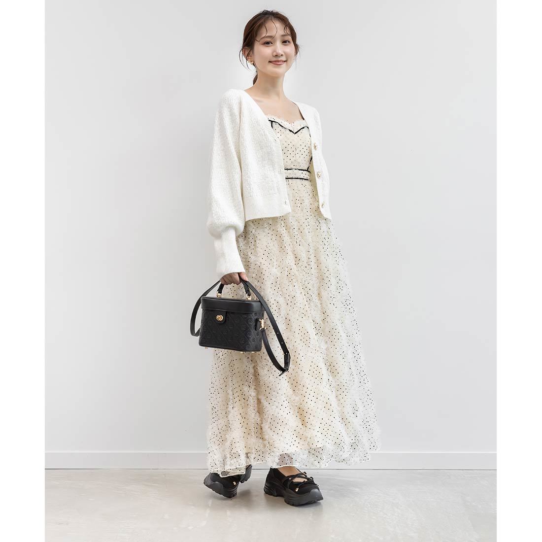 25秋冬新作＞デザイン編みVネックニットカーディガン | ランダ(RANDA