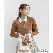 ＜25秋冬新作＞2WAY シャツドッキングレイヤードニット