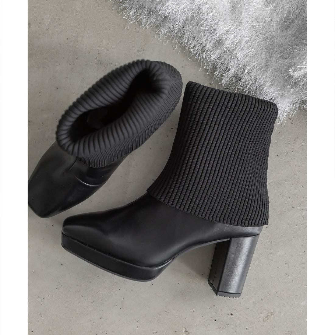 25秋冬新作＞【22.5-25.5】ベルトデザインサイドゴアショートブーツ