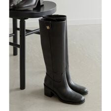 ランダ(RANDA)の＜25秋冬新作＞【22.5-25.5】晴雨兼用 モノグラムゴールドパーツロングブーツ