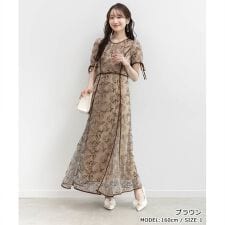 ＜26春夏新作＞エンブロイダリーチュールパイピングドレス