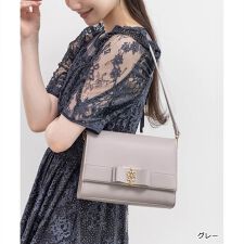 ＜26春夏新作＞2WAY モノグラムリボンショルダーバッグ