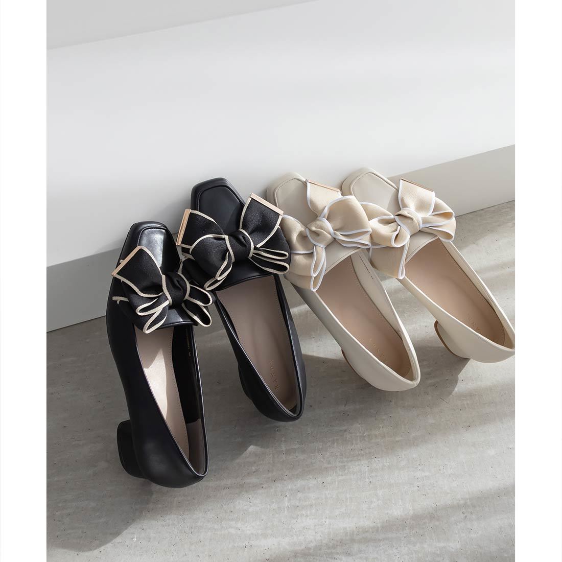 【NEW】ランダ（RANDA）/＜26春夏新作＞【22．5−25．5】ビッグリボンデザインローファー 26春夏新作＞【22.5-25.5】ビッグリボンデザインローファー | ランダ