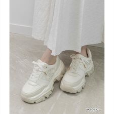 ＜26春夏新作＞【22.5-25.5】モノグラムカッティングデザインスニーカー