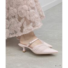 ＜26春夏新作＞【22.5-25.5】シアーギャザーミュールパンプス