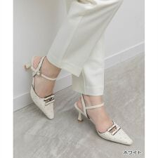＜26春夏新作＞【22.5-25.5】ミニリボンアンクルストラップパンプス
