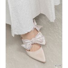 ＜26春夏新作＞【22.5-25.5】スカーフリボンミュールパンプス