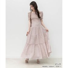 ＜26春夏新作＞オフショルニットドッキングワンピース