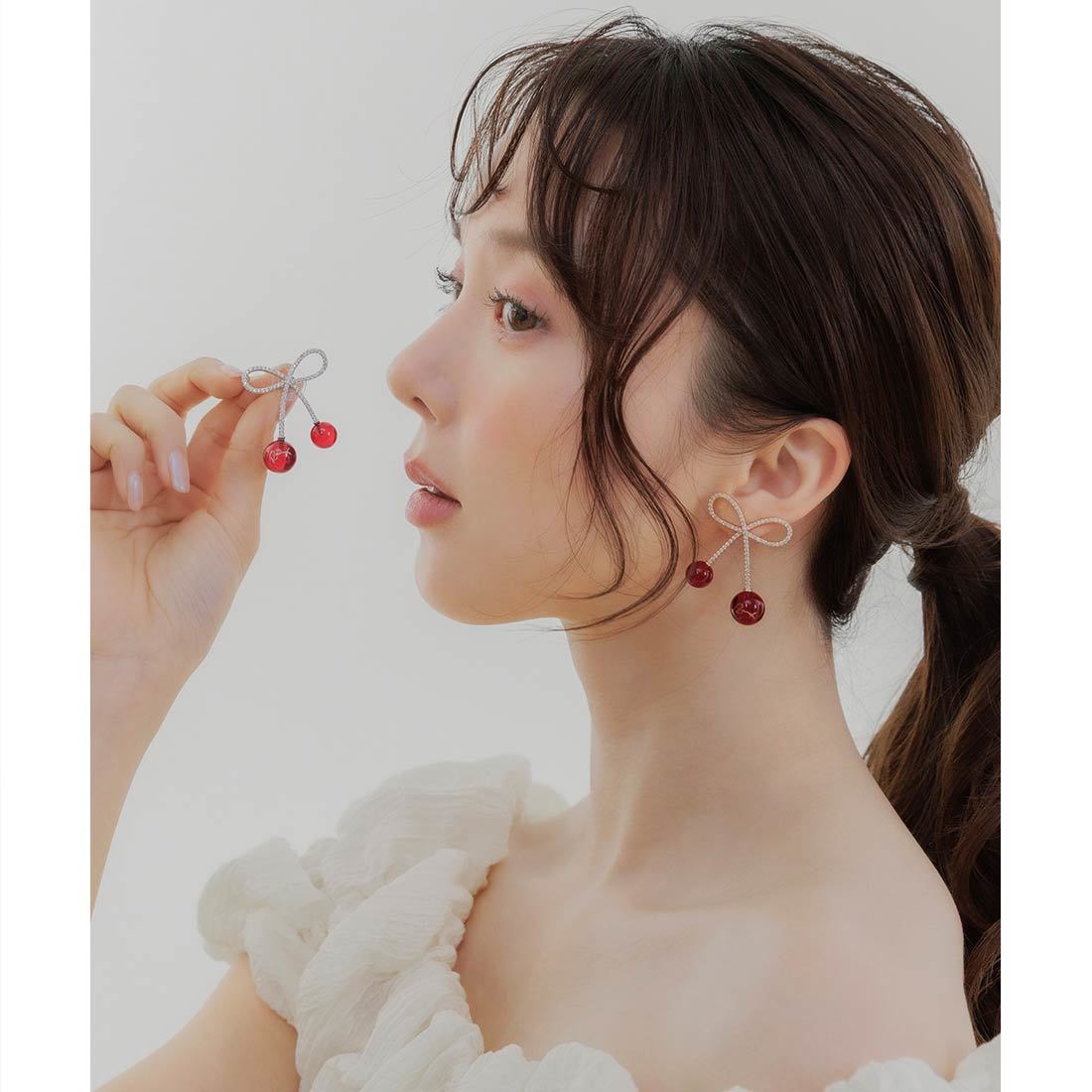26春夏新作＞【Cherry＆Strawberry】チェリーモチーフピアス | ランダ