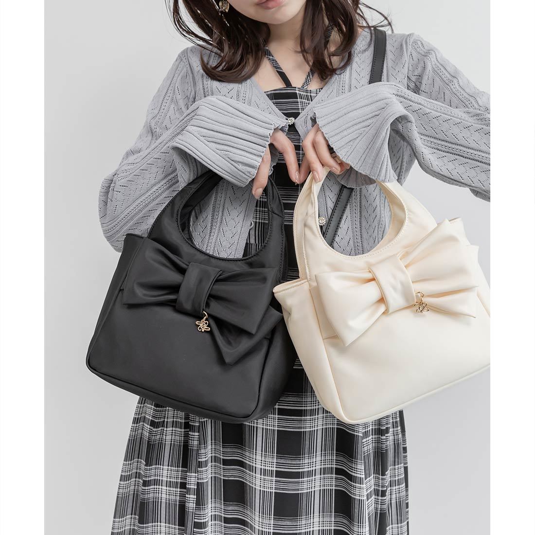 rapture◾️2way リボン　ショルダーハンドバッグ 26春夏新作＞2WAY リボンデザインハンドバッグ | ランダ(RANDA