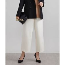 ［定番人気/新色追加］裏起毛ワイドクロップドパンツ(機能素材)