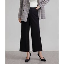 ［定番人気/新色追加］裏起毛ワイドクロップドパンツ(機能素材)
