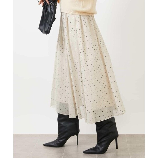 ピンドットスカート | ミッシェルクラン(MICHEL KLEIN) | マルイウェブ