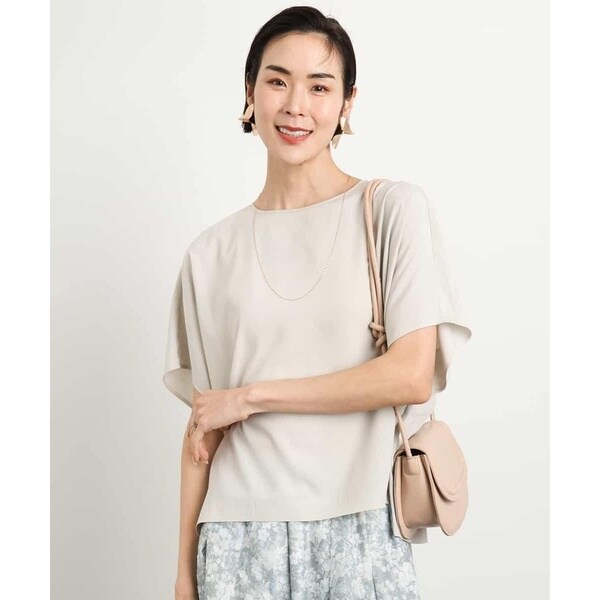 セットアップ対応]ノーカラーブラウス | ミッシェルクラン(MICHEL