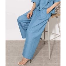 ライトオンスデニムワイドパンツ