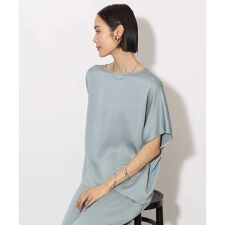 [セットアップ対応]サテンオーバーブラウス