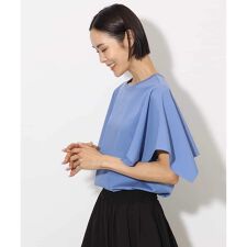 [接触冷感]異素材スリーブカットソー