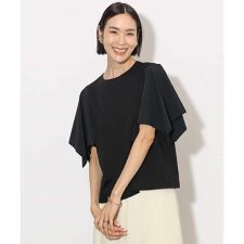 [接触冷感]異素材スリーブカットソー
