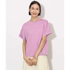 [接触冷感]ロールアップスリーブカットソー