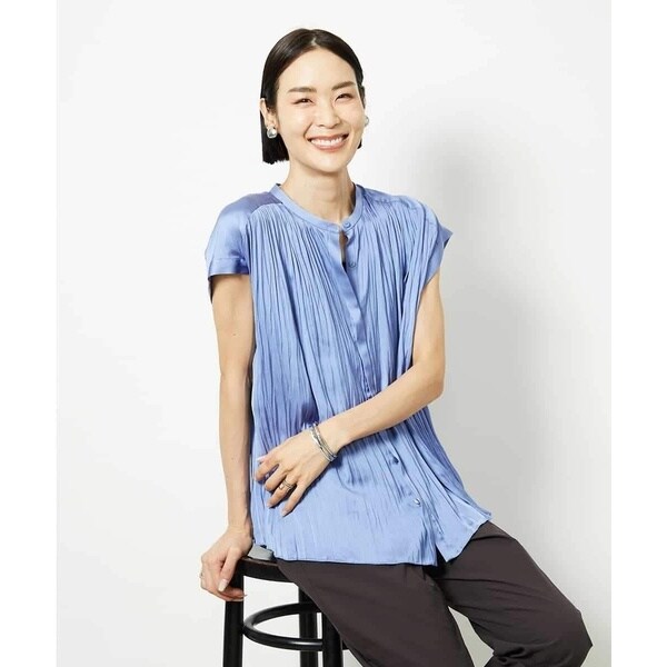 MICHEL  / ミッシェルクラン ［セットアップ対応/洗える］クルーネックブラウス MICHEL KLEIN（ミッシェルクラン）のブラウス・シャツ｜おすすめ