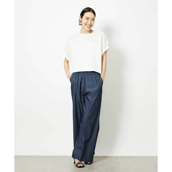 MICHEL  / ミッシェルクラン [接触冷感]ギャザースリーブカットソー 接触冷感]ギャザースリーブカットソー(カットソー・Tシャツ