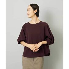 シアー裏毛アクセントラメプルオーバー