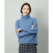 [定番人気]ハイネックニット