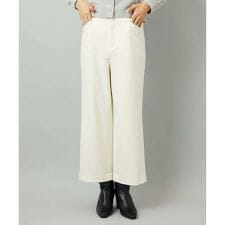 ［定番人気/新色追加］裏起毛ワイドクロップドパンツ(機能素材)