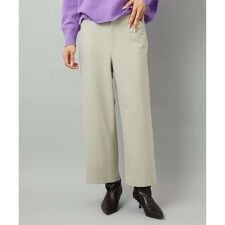 ［定番人気/新色追加］裏起毛ワイドクロップドパンツ(機能素材)