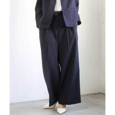 [セットアップ対応]ツイードライク　ワイドパンツ