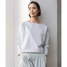 タックデザイン バスクボーダーTシャツ