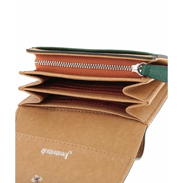 鳥とお花 額縁デザイン二つ折り財布 | ホコモモラ(JOCOMOMOLA