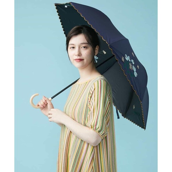 晴雨兼用】フラワー刺繍折りたたみ傘 | ホコモモラ(JOCOMOMOLA