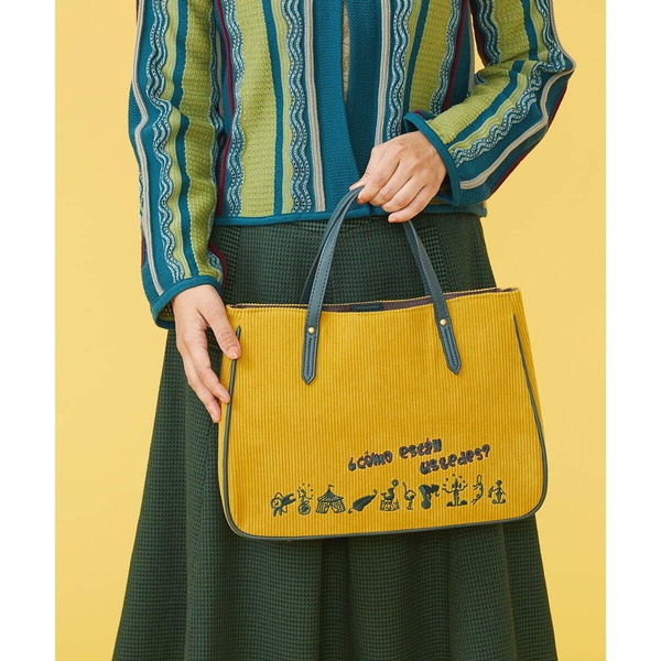 コーデュロイ刺繍トートバッグ | ホコモモラ(JOCOMOMOLA) | GG5LP33130 