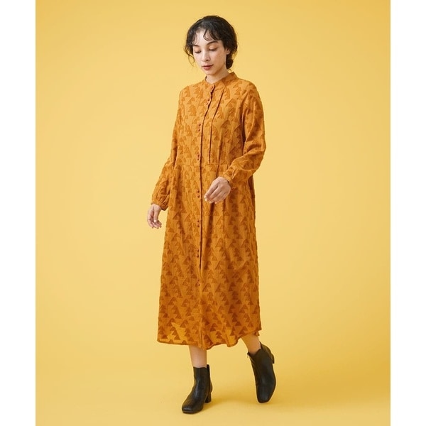 Trianglo ジャカードシャツワンピース | ホコモモラ(JOCOMOMOLA