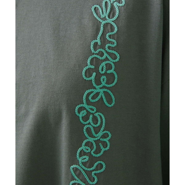 ネット割引品 Jugar フード付き フラワーウサギ刺繍Tシャツ カットソー