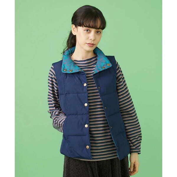 超レア≪ほぼ未使用≫フランシュリッペ リバーシブル ダウンベスト　franche 2WAY】Trufa リバーシブルダウンベスト | ホコモモラ(JOCOMOMOLA