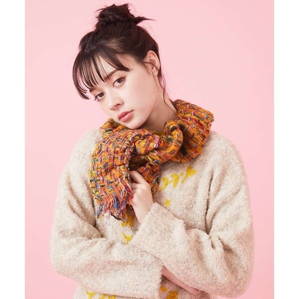 ☆ゆうさま専用✴︎美品ホコモモラカラフルドルマンカットソー✴︎☆ カラフルヤーンシャーリングストール | ホコモモラ(JOCOMOMOLA