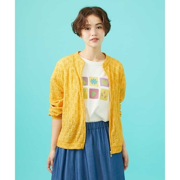 ef-de ツィード風ノーカラージャケット | グリーンパークス(Green