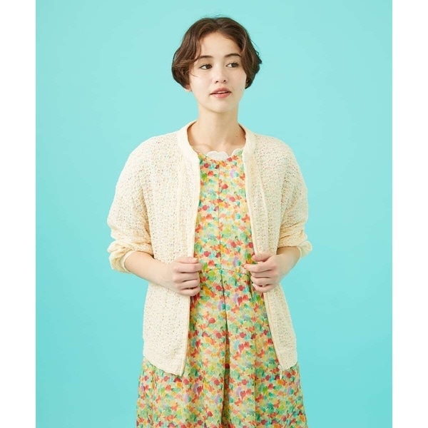 ef-de ツィード風ノーカラージャケット | グリーンパークス(Green