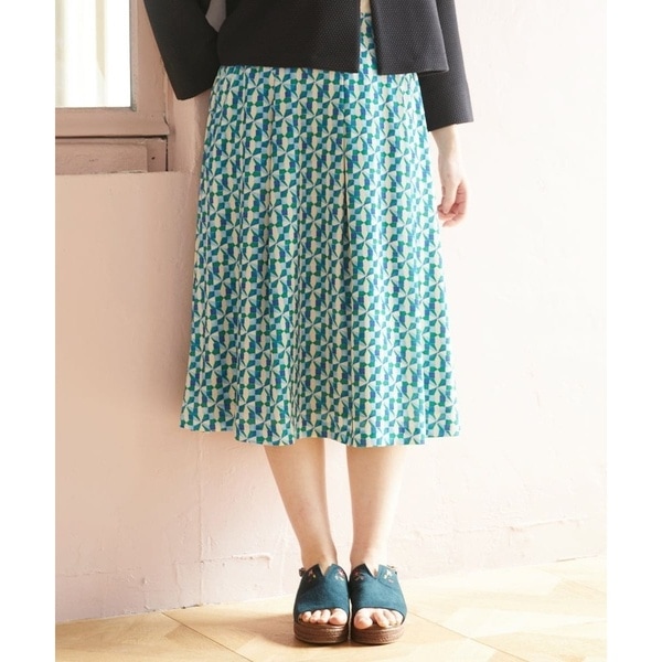 ホコモモラ（JOCOMOMOLA）/Rojo carmin プリントフレアスカート Rojo carmin プリントフレアスカート | ホコモモラ(JOCOMOMOLA