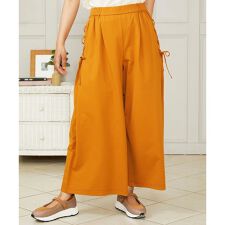 Hiedra 刺繍入りレースアップワイドパンツ